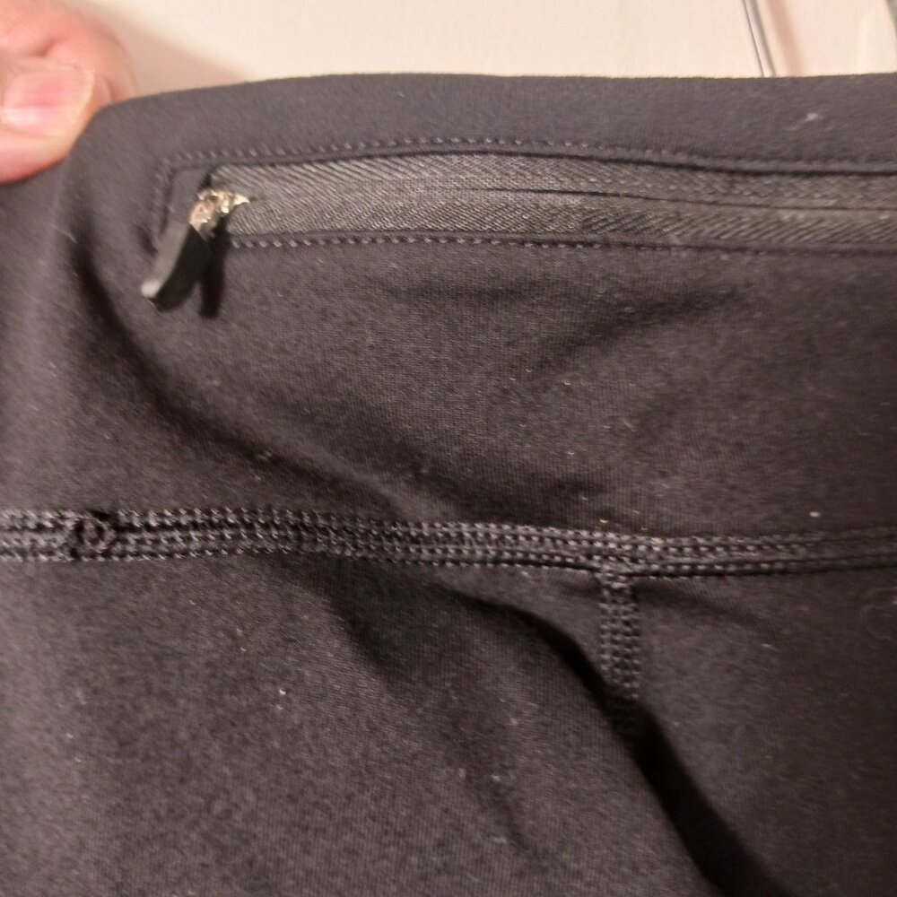 Lauren Ralph Lauren Active, Black Activewear Leggings with Pink Trim, Size Small - Picture 3 of 13